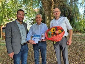 v.l.n.r.: Mario Schönwald, Bürgermeister der Stadt Bad Staffelstein, Obermeister Stefan Dauerlein und Müllerbundsgeschäftsführer Dr. Josef Rampl